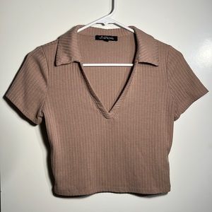 Mixed Threads | V-Neck Collared T-Shirt | Short Sleeves